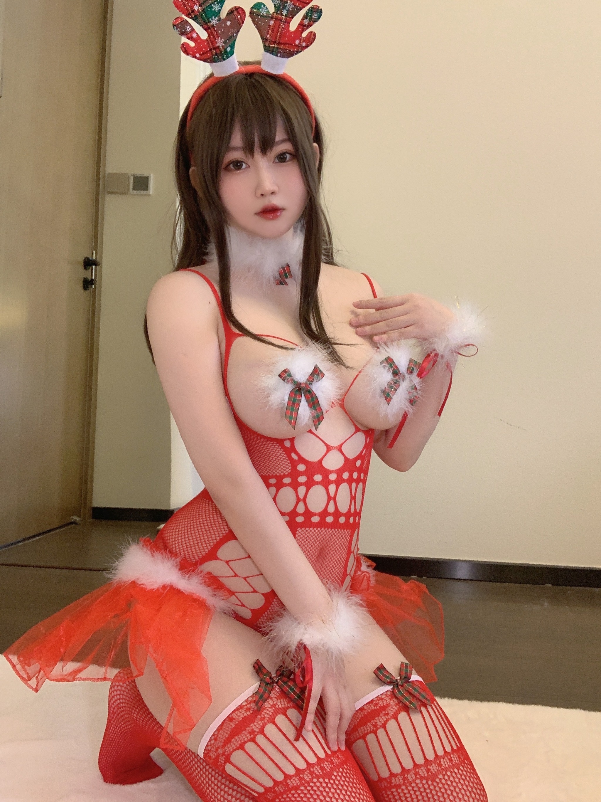图片[1]-是依酱吖 – NO.045 2021圣诞特辑-驯鹿 [25P]-XikXak
